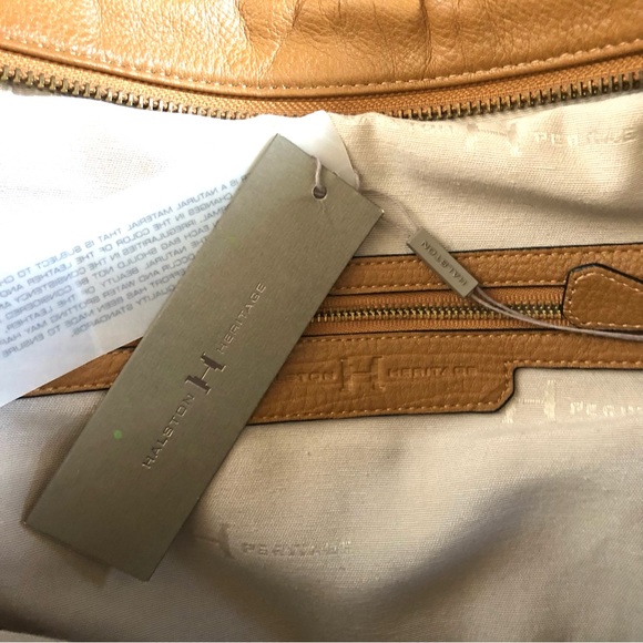 NWT Halston Heritage Pebble Leather Laptop Satchel. Never Used. Fits Up to 15” - Picture 10 of 12